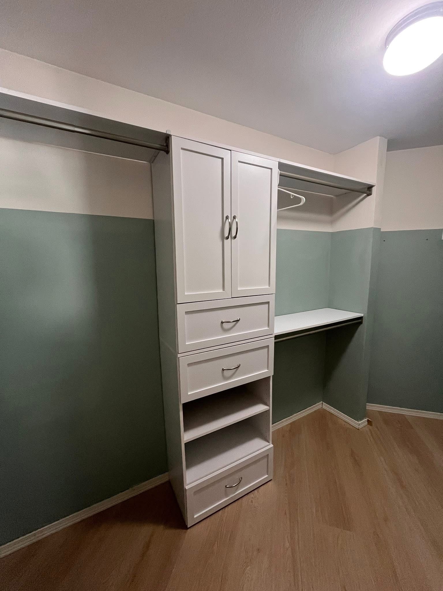 Closet system installation